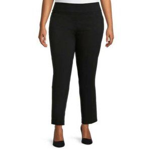 🇺🇦 New Essential Black Curvy Pull-On Trouser Pants 3X Short 3X Petite